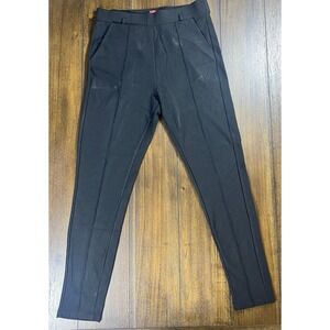 Maze Collection Black Ponte Pintuck Seam Pull On Pants Womens Size M High Rise